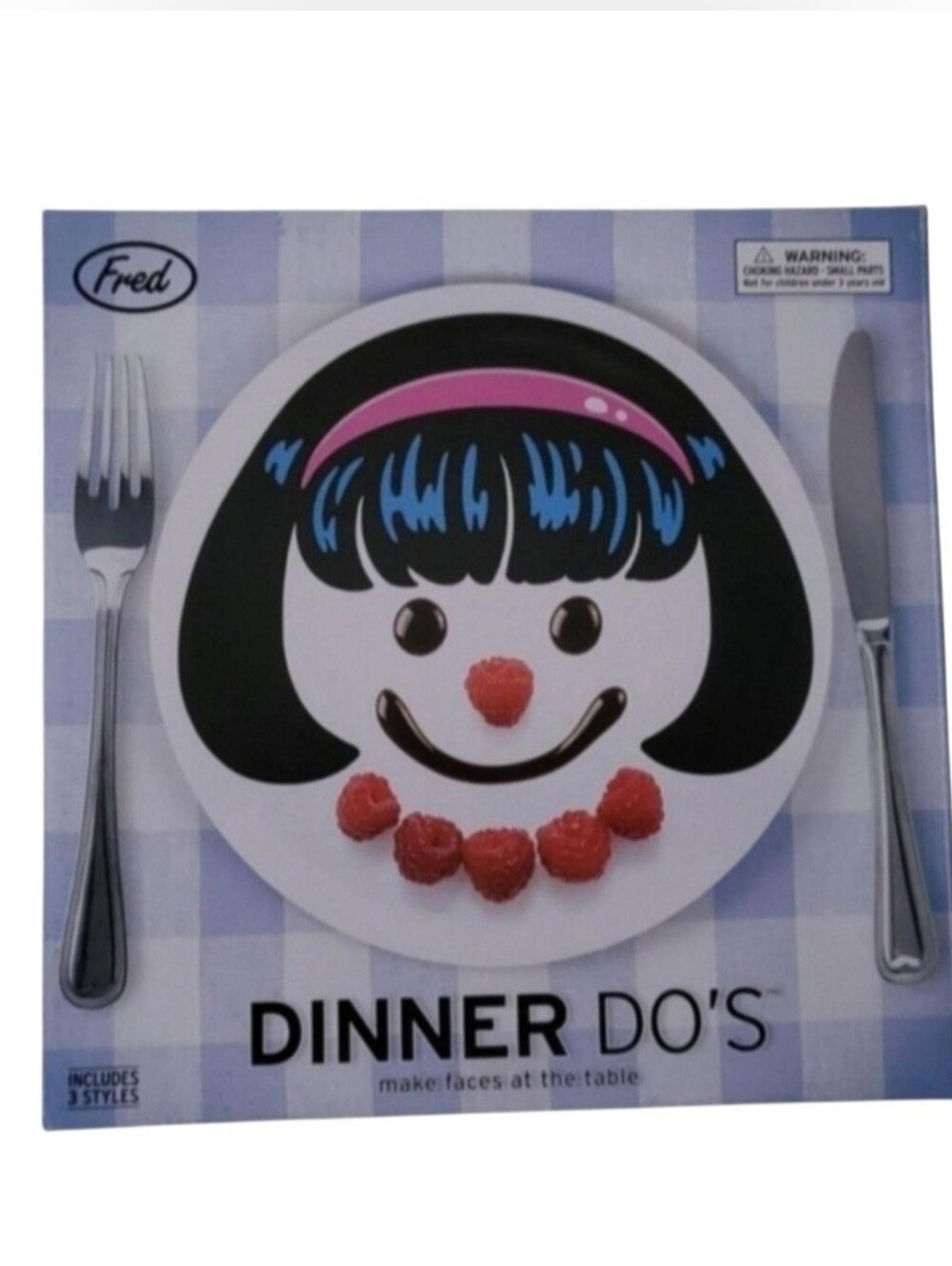 NEW Genuine Fred Girl's Dinner Do's Hairstyle Plates - Set of 3